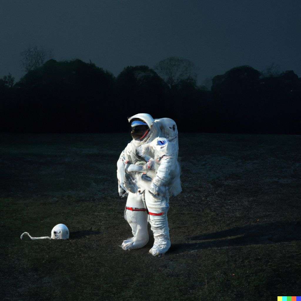 an astronaut, photograph taken by Gregory Crewdson
